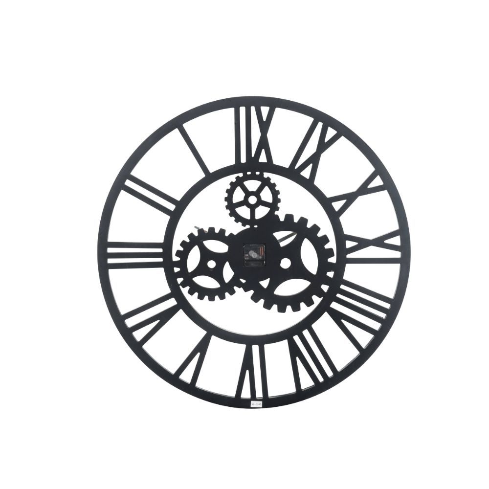This Alicia round wall clock offers beveled mirrored panels that highlight its glamorous style. Features quartz mechanism, open back frame made with durable engineered wood. The clock face comes with a timeless roman numeral design that will naturally att
