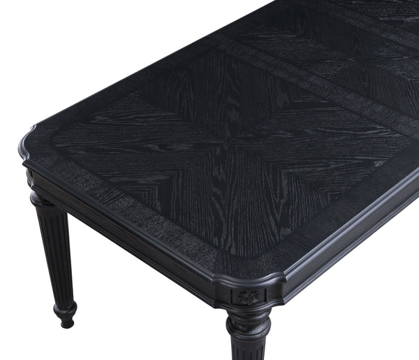  a rich black-finished table