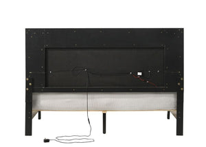 Casilda - Queen Bed - Gray PU & White Finish