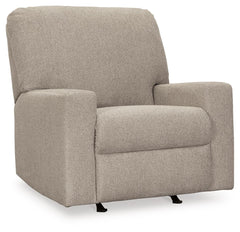 Youâ€™re in for a neat treat with this rocker recliner. Its comfy seat is covered in soft, textural upholstery, and the wide track arms are eager to support your quest for total relaxation. So kick back, rock and melt the cares of the day away.<br><br><b>