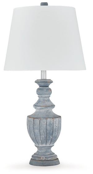 Striking in its traditional elegance, this terra cotta table lamp knows how to make a statement. Its classic urn-shaped body is bathed in an antiqued finish and topped with a fresh shade that dresses up a nightstand or end table. It-'s a bright idea that 