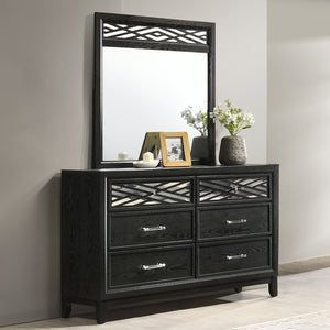  ideal for enhancing any bedroom space. This set includes a stylish dresser and a matching mirror