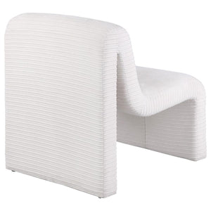Drayton - Upholstered Curved Armless Accent Chair - Ivory