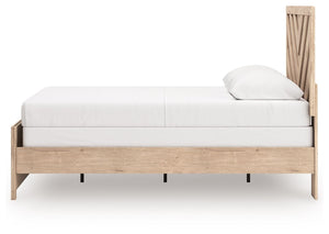 Sanginlane - Tan - Queen Panel Bed