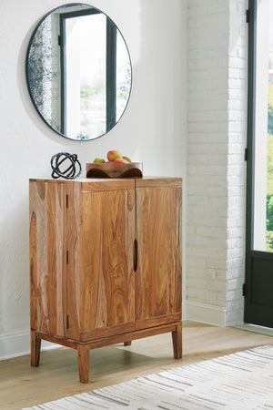  enhanced with a clear wood-tone finish