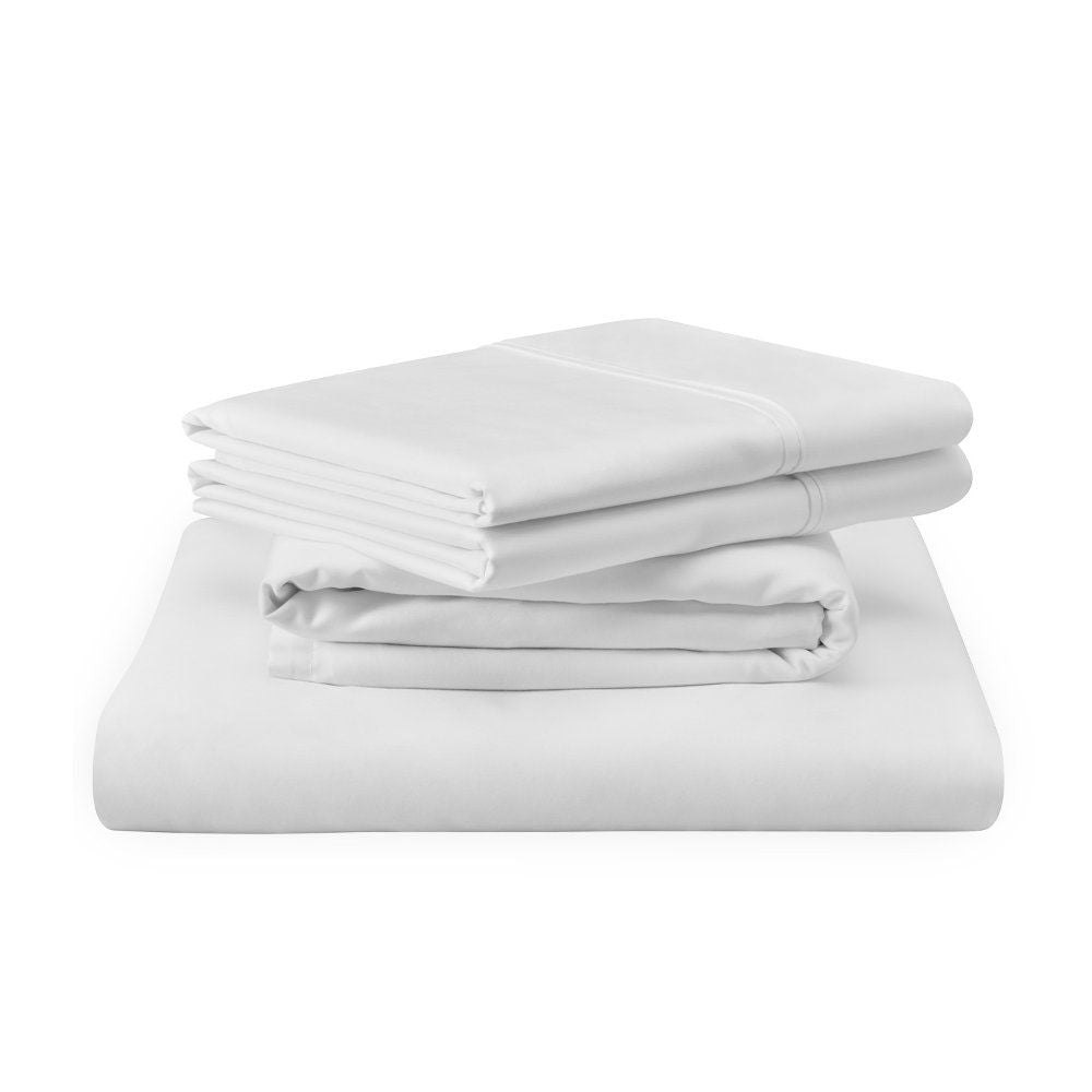 Smooth. Crisp. Luxurious. These 400-thread-count long staple Egyptian cotton sheets offer a soft, silky feel, giving every bed a crisp, smooth look. The enhanced fit - including our unique fitted sheet with four-way stretch and StayTight bands for a snug,