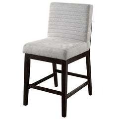 Edwyn - Counter Height Chair (Set of 2) - Gray Linen & Espresso Finish<br/><br/><b>Product Features</b><ul><li>Square Counter Height Dining Table</li><li>Marble Top</li><li>Fixed Table Top</li><li>Double U-Shape Base w/Beveled</li></ul><br/>