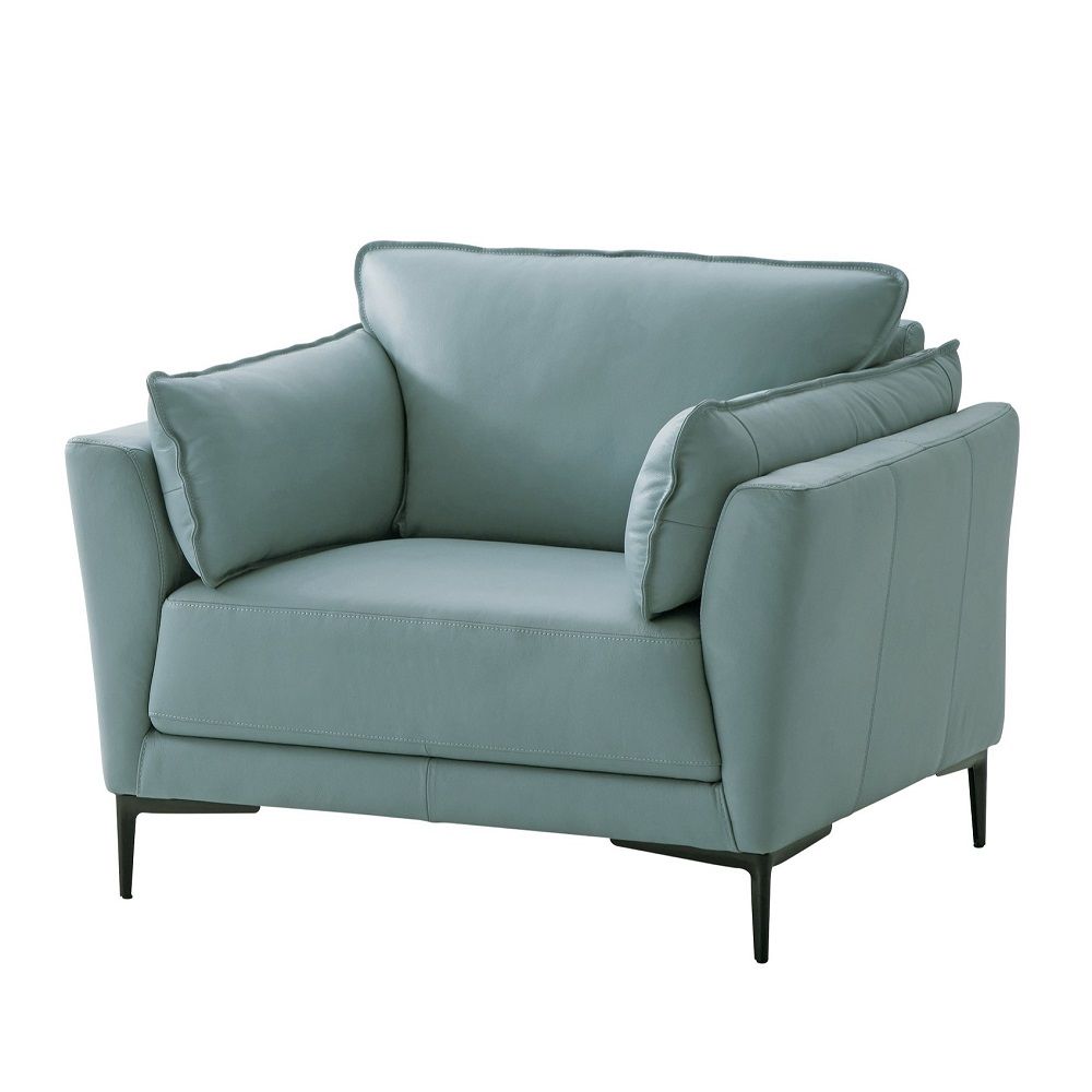 Simple Contemporary Style Design, Stay Comfortable: Cotton Fill Armrest & Back Cushion Durable & Long-Lasting Structure: Wooden Inner Frame & High Density Foam Seat Cushion, Luxury & Classic: Italian Top Grain Leather, Easy to Assemble: All Hardware & Ins