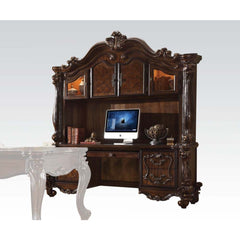 The Versailles collection classic style will blend masterfully in your home. The storage feature offers plenty of space to keep your office supplies, this set includes four top doors to reveal extra storage available. Carefully constructed from selected w