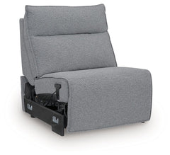 This power armless recliner is made with Next-Gen Nuvellaâ„¢ fade-resistant, washable fabric. Pairs with other items in the series to make a modular sectional.<br><br><b>Additional Dimensions</b><br><ul><li>Seat depth: 23-"</li><li>Seat height: 20-"</li><