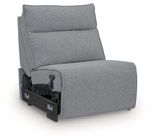 This power armless recliner is made with Next-Gen Nuvellaâ„¢ fade-resistant, washable fabric. Pairs with other items in the series to make a modular sectional.<br><br><b>Additional Dimensions</b><br><ul><li>Seat depth: 23-"</li><li>Seat height: 20-"</li><