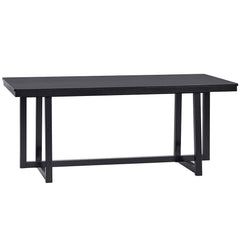 The Kini dining collection featuring a sophisticated black finish, exudes contemporary charm and elegance. Its sturdy construction and sleek lines provide a modern centerpiece for your dining area. Perfect for both intimate dinners and larger gatherings, 