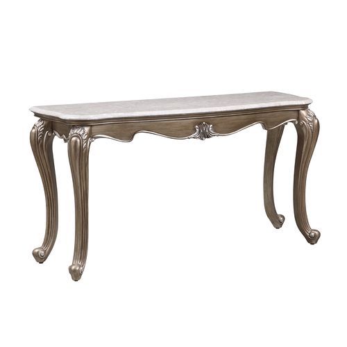KD Legs Marble Table Top Thickness: 25mm<br/><br/><b>Product Features</b><ul><li>Scrolled ornamental details</li><li>Queen Anne Legs</li><li>Curved Apron</li><li>Marble Top</li><li>Gold Trim Accent</li><li>Case: 1Pc/1Ctn</li><li>Finish: Marble Top & Expre