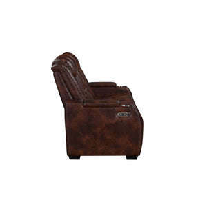 Chester - Reclining Sofa With Power Headrest & Footrest - Brown