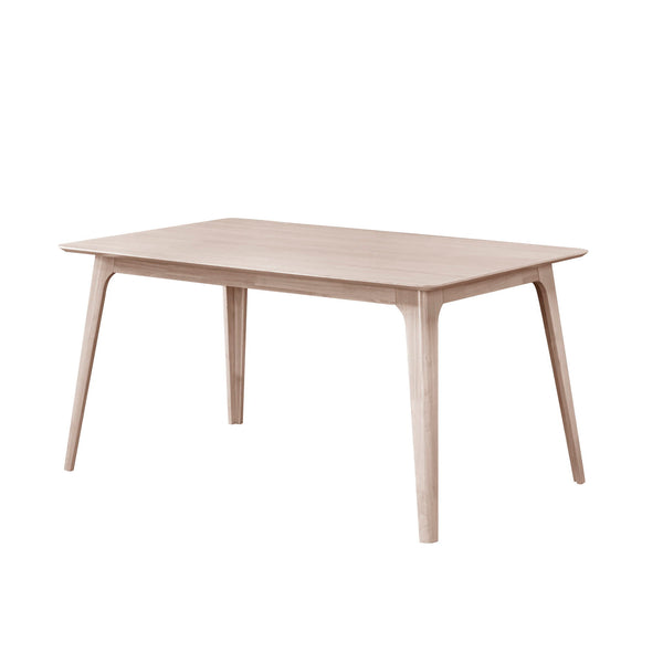 The Oscar Mid-Century Modern Wood Dining Table is a perfect blend of timeless style and practical functionality for your dining space. Crafted from solid Rubberwood and Ash Veneers, this dining table is designed to last, providing a durable and long-lasti