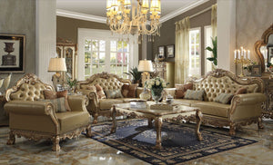 One of our famous sofa collection, Dresden, introducing new finish creates whole new different environment of your living room. This new Dresden traditional collection has decorative carving, inlay veneers, ball and claw feet perfectly suits for any room 
