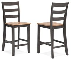 Complement your homeâ€™s simply relaxed sensibility with this counter height bar stool. A handsome dark brown hue offers a chic contrast to the natural wood tone, for a neutral look that vibes with a variety of aesthetics. Its hard, contoured seat design 