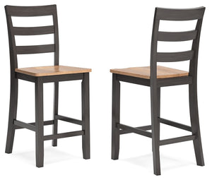 Complement your homeâ€™s simply relaxed sensibility with this counter height bar stool. A handsome dark brown hue offers a chic contrast to the natural wood tone, for a neutral look that vibes with a variety of aesthetics. Its hard, contoured seat design 