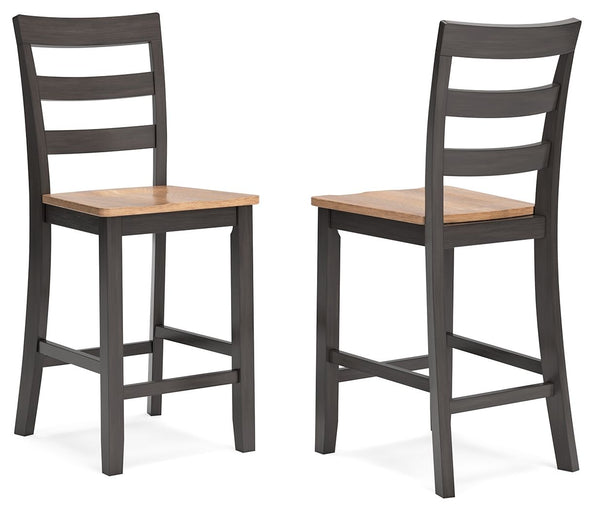 Complement your homeâ€™s simply relaxed sensibility with this counter height bar stool. A handsome dark brown hue offers a chic contrast to the natural wood tone, for a neutral look that vibes with a variety of aesthetics. Its hard, contoured seat design 