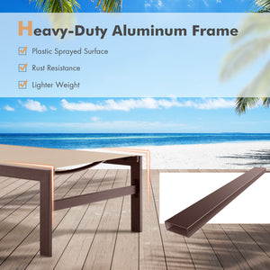Lightweight and rustproof aluminium frame can stand the test of time<br>Premium fabric is quick-drying  breathable and durable<br>6-position adjustable recliner allows you to set a desired angle<br>This chaise lounge chair can be used completely flat<br>A