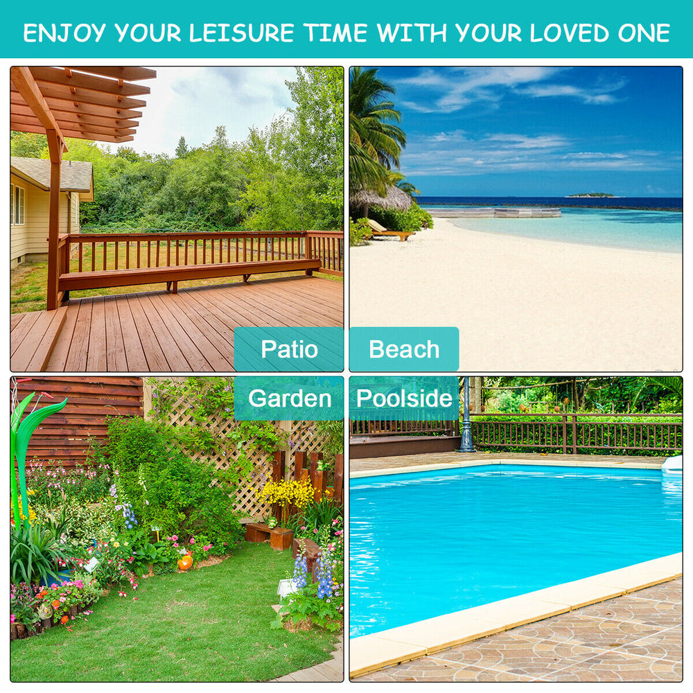 Durable hand-woven black PE rattan and steel frame for long time using<br>8 sturdy legs offer extra support and stability for you<br>Soft and thick cushion for comfortable seating<br>Cushion with navy and off white cushion cover<br>The cover of the cushio