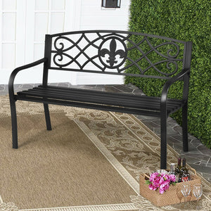 The spacious seat can accommodate 2-3 adults<br>Exquisite backrest gives the bench a modern look<br>Perfect for garden  park  deck  backyard  balcony  etc<br>Non-slip pads prevent the floor from being scratched<br>Solid legs and sturdy structure offers po