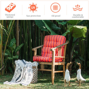 Superior sponge offers comfortable and soft sitting experience for you <br>Woven suede bedford cord provides smooth feeling and extra comfort <br>Convenient for you to suit different furniture with three-fold design <br>High quality string ties are not ea