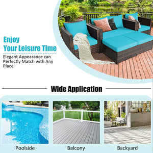 Durable and weather-resistant material can be used for a long time<br>Sturdy frame ensures strong stability and large bearing capacity<br>Removable cushion cover with zipper makes it convenient to clean<br>Soft sponge cushions and pillows provide more com