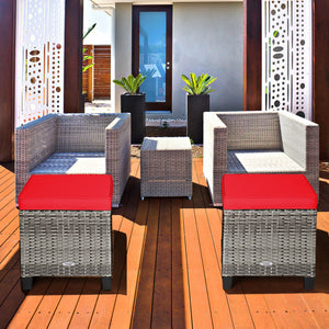 Â Can be used as additional seats with comfortable seat cushions<br>Â Ropes for keeping seat cushions with ottomans tightly<br>Â Serves as footstools for combining with other outdoor furniture<br>Â Waterproof and removable cushion covers for easy maintena