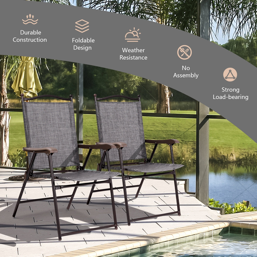This is folding chair which is a perfect choice for your home  yard. Â  Made of steel frame  this lounge chair is durable and sturdy. The textile fabric material surface is UV  stain  crack  water and split resistant for extra durability  and you can easy