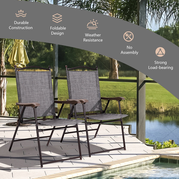 This is folding chair which is a perfect choice for your home  yard. Â  Made of steel frame  this lounge chair is durable and sturdy. The textile fabric material surface is UV  stain  crack  water and split resistant for extra durability  and you can easy