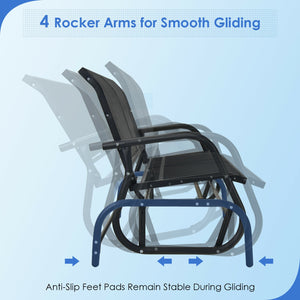 Made of solid steel which is rust-proof and waterproof for longer use <br>Breathable and durable fabric for comfortable seating experience <br>Smooth and gentle gliding system to make you relax <br>Can be placed on the ground steadily with stable base <br