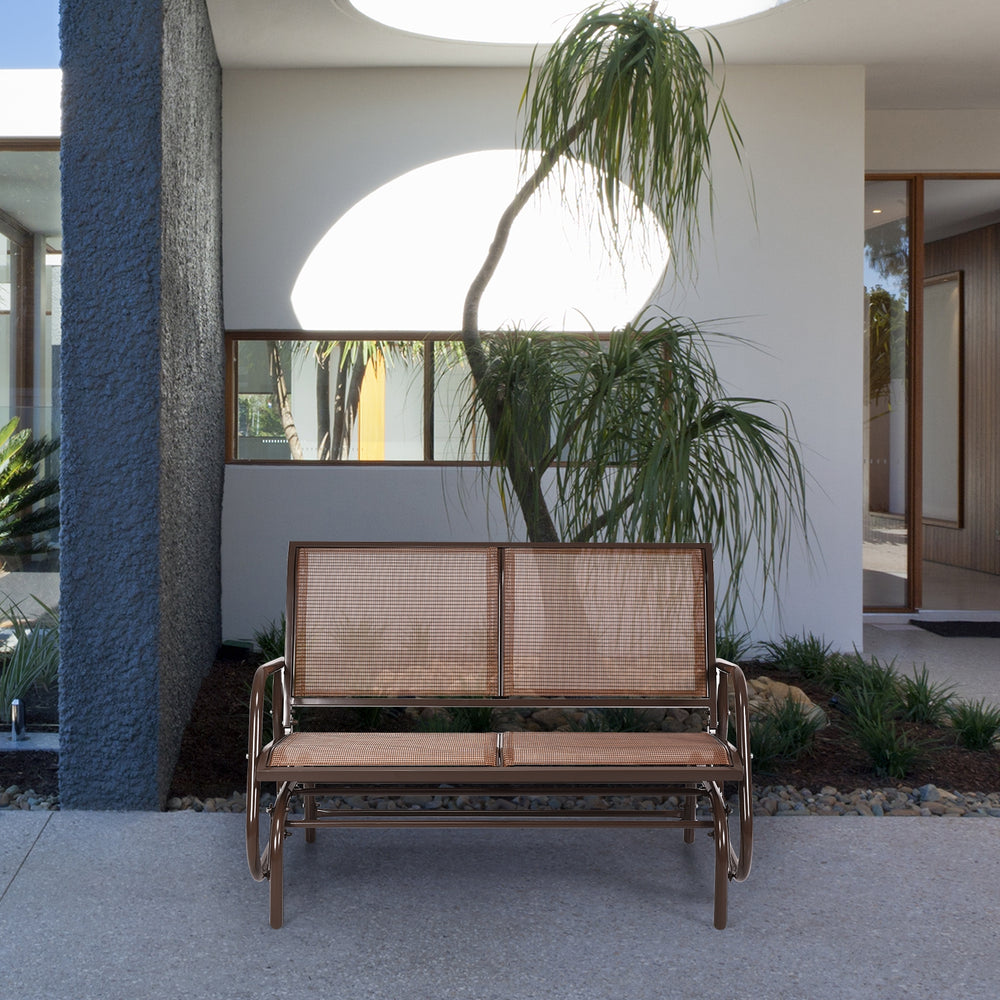Made of solid steel which is rust-proof and waterproof for longer use <br>Breathable and durable fabric for comfortable seating experience <br>Smooth and gentle gliding system to make you relax <br>Can be placed on the ground steadily with stable base <br