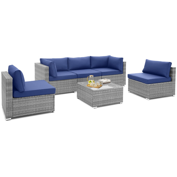 The whole patio set will be delivered in 3 packages so the arriving time may vary <br>Screw bag is in box 1 <br>Comfortable to sit with soft seat and back cushions <br>Zipper design makes the cushion covers easy to remove and wash <br>Super sturdy and hea