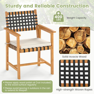 Â Please avoid leaving it outdoors in the rain to extend its lifespan<br>Â Includes a table  a bench   and 4 armchairs  elevate your outdoor gatherings<br>Â Crafted of solid acacia wood  warp-resistant  sturdy and reliable  built to last<br>Â With delicat