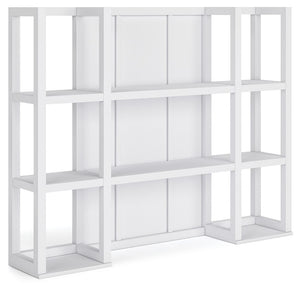 Casual style with substance. The classic white finish of this dining hutch adds a relaxed vibe to a delicious design that exudes a modern farmhouse aesthetic. There-'s more than enough room to display dishes, framed photos and plants on the open storage s