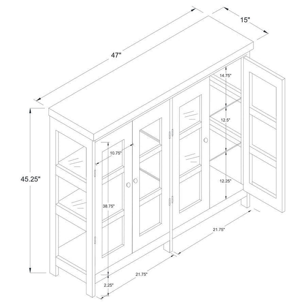  and interior glass shelving