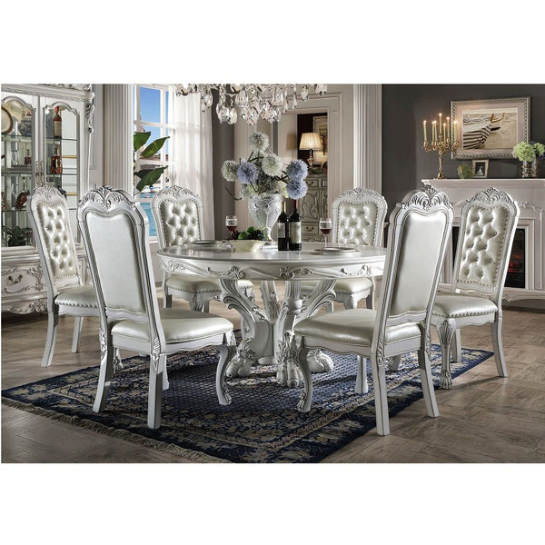 Dresden - Side Chair (Set of 2) - Fabric & Bone White Finish