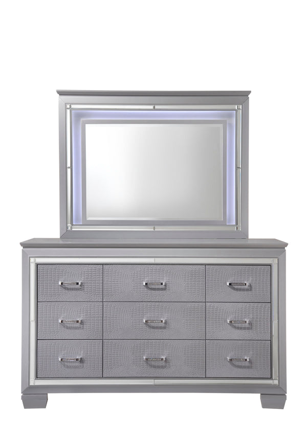 Lillian - Queen 5 Piece Bedroom Set - Gray