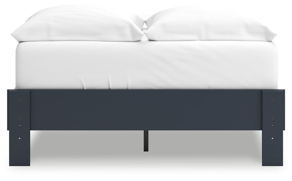 Simmenfort - Navy Blue - Full Platform Bed