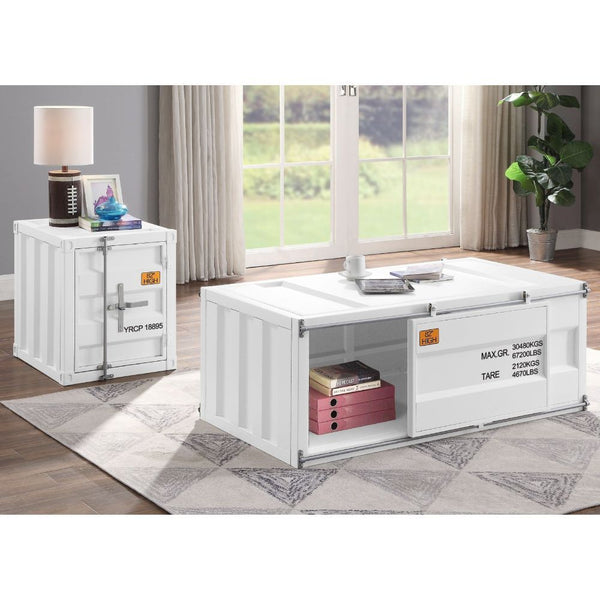 Accent your living room in effortless style with the Cargo occasional tables. The impressive design elements of the coffee and end tables mix contemporary and industrial themes into one impressive transitional look. The unique tables feature with metal ac