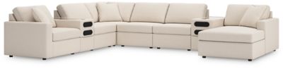 Looking cool and contemporary is great. But when it comes down to it, youâ€™re all about low-maintenance lounging. With the performance fabric on this sectional with chaise, cleaning spills is a breeze. Its customizable modular design caters to your ever-
