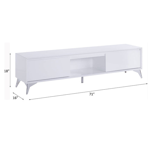  White & Chrome Finish