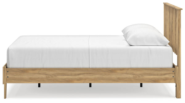 Bermacy - Light Brown - Queen Platform Panel Bed