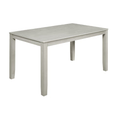 Discover the Pascal Wood Rectangle Dining Table in Driftwood Gray, an elegant addition to any dining space. This table, crafted from a combination of solid Rubberwood and manufactured woods, offers long-lasting durability and stability. The light, sophist