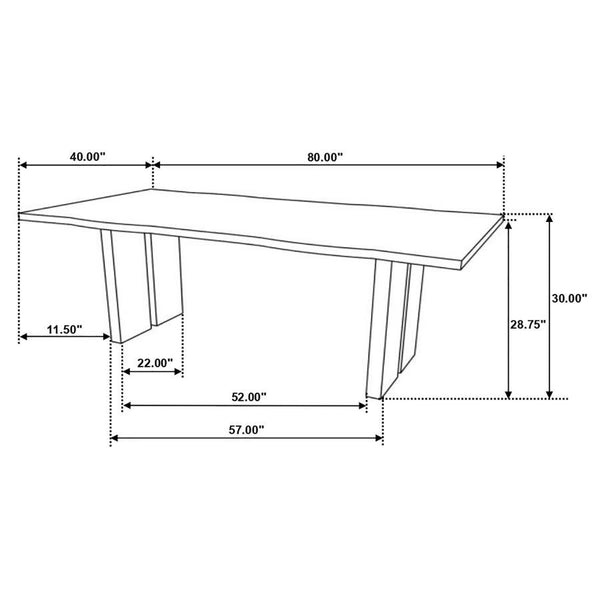 Bradshaw - Live Edge Wood Dining Table - Natural Acacia