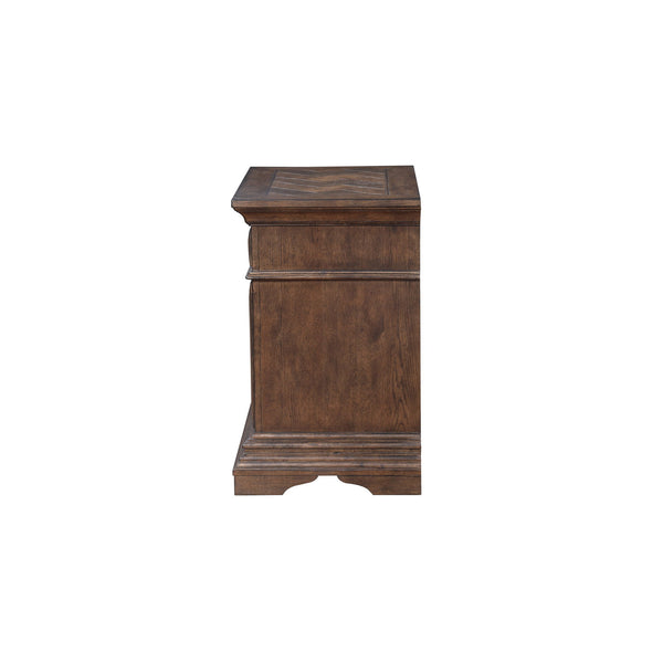  this nightstand promises enduring strength and stability. Its rich walnut finish