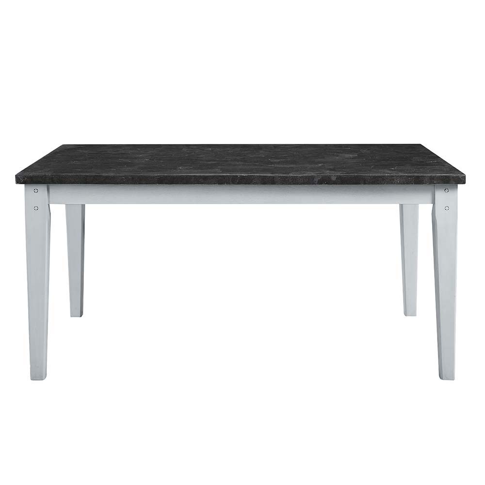 KD Rectangular Dining Table Marble Top Top Thickness: 35mm(30mm MDF+5mm Marble)