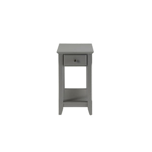  this Bertie side table collection does not take away from living space while still offering open storage as well as a drawer. Offered in four colors white