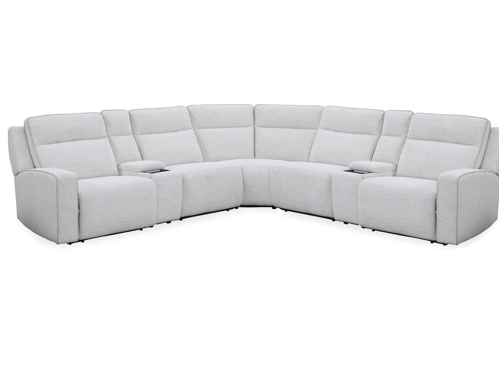 Lancaster features a zero-gravity power recline, adjustable power headrest, stylish track arms, and deep seats offering plush support. Its built-in USB and USB-C chargers make it easy to charge devices. The tilting console includes hidden cupholders, a wi